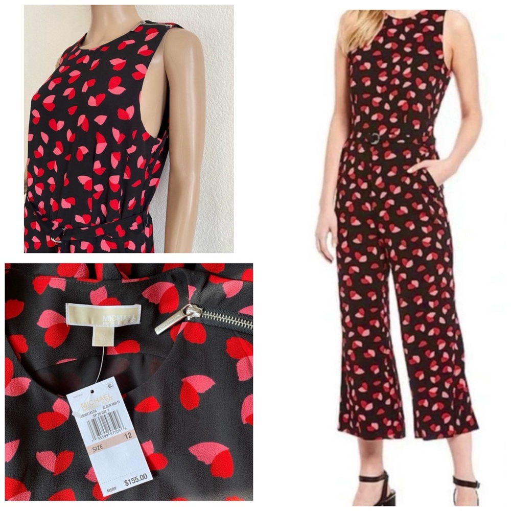 NWT Michael Kors Petal Passion Print Sleeveless Cropped
Jumpsuit‎ Size 12
